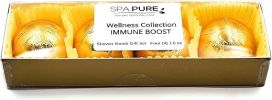 Spa Pure Wellness Collection Immune Boost - (4-Pack) Aromatherapy Fizzing Shower Bombs, Bath Melts