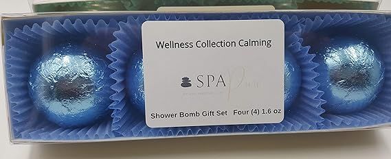 Spa Pure Calming Shower Bombs - (4-Pack) Aromatherapy Fizzing Shower Bombs by Spa Pure Naturals
