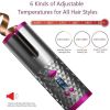 Electric LCD Display Automatic Rotating Cordless Hair Curler Fast Curling Iron Tongs Portable USB Rechargeable With Comb Safe USB Cordless Automatic R